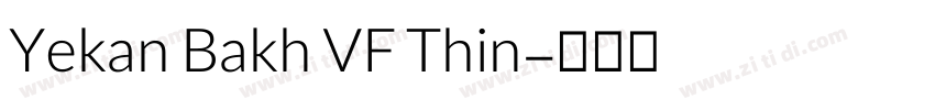 Yekan Bakh VF Thin字体转换